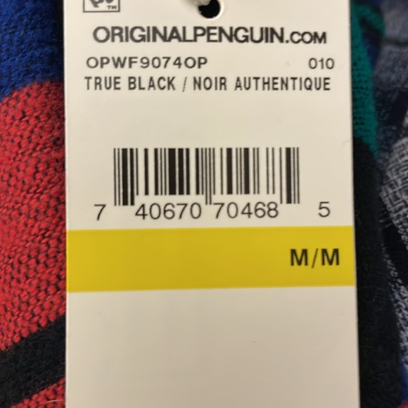 NEW Penguin Men’s Medium Flannel Shirt - Picture 4 of 4